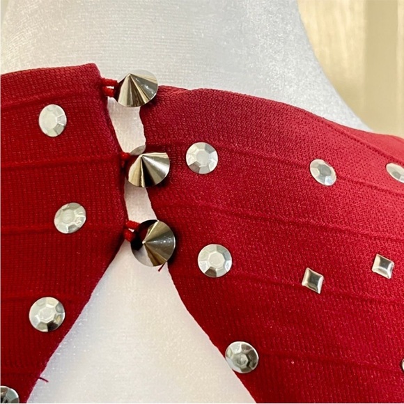 Ashley Stewart Burgundy Sleeveless Dress Studded Size 22/24  New With Tags - Picture 7 of 11